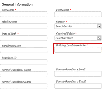 Add Examinee General Information